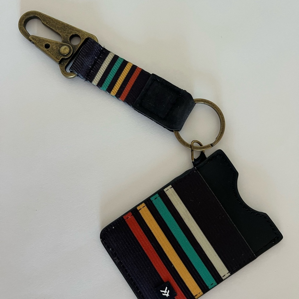 THREAD WALLET Striped Keychain Card Holder